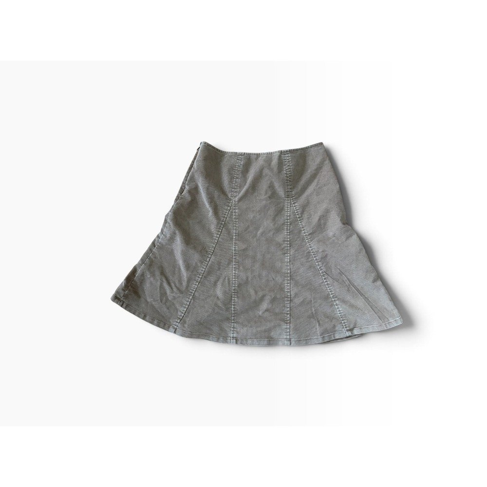 Vintage GAP Khaki Corduroy Paneled A-Line Skirt Tan Stretch Cotton Blend - Picture 12 of 13